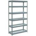 Global Equipment Extra Heavy Duty Shelving 48"W x 24"D x 84"H With 6 Shelves, Wire Deck, Gry 717422